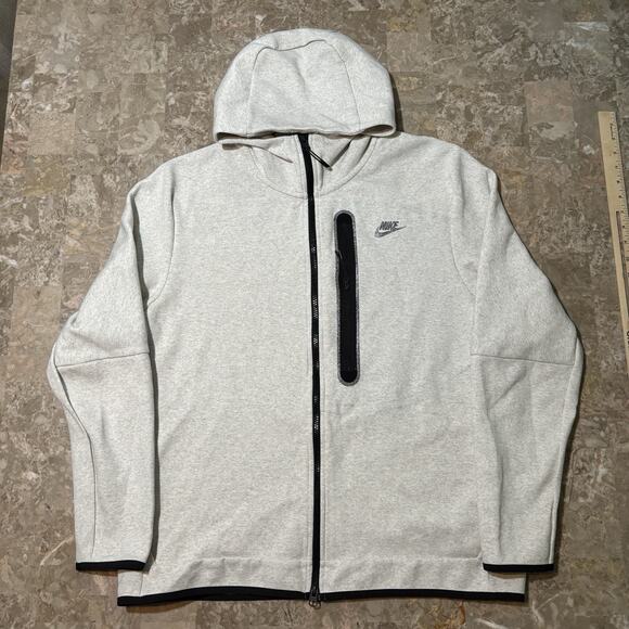 Nike Tech Fleece Hoodie Mens XL Grey Full Zip Revival Hooded DR9150 - Picture 2 of 9